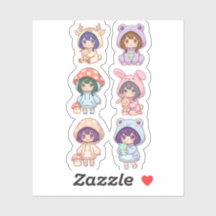 Kawaii Chibi-tekens Verzameling Cute Dieren Hoodie