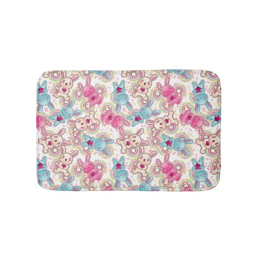 Kawaii Child Pattern met Cute Doodles 2 Badmat (Voorkant)