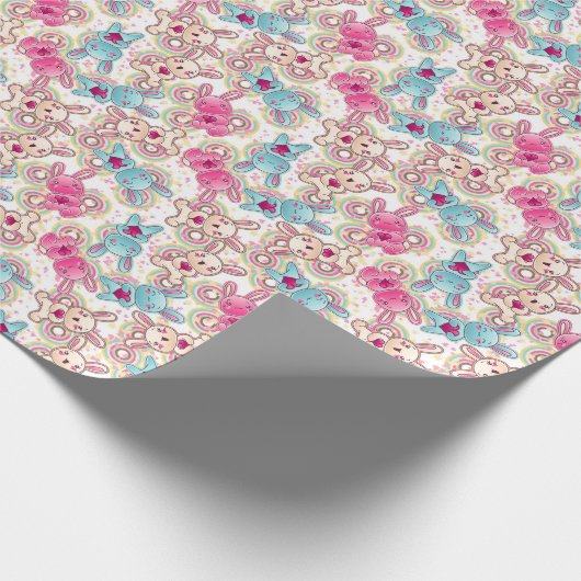 Kawaii Child Pattern met Cute Doodles 2 Cadeaupapier (Hoek)