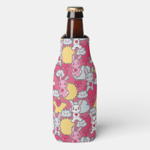 Kawaii Child Pattern met Cute Doodles 2 Flesjeskoeler