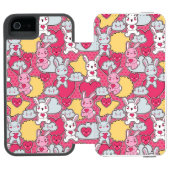Kawaii Child Pattern met Cute Doodles 2 Incipio iPhone Portemonnee Hoesje (Agenda Open)