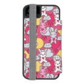 Kawaii Child Pattern met Cute Doodles 2 Incipio iPhone Portemonnee Hoesje (Agenda Achterkant)