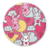 Kawaii Child Pattern met Cute Doodles 2 Keramische Knop (Voorkant)