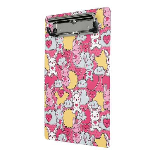 Kawaii Child Pattern met Cute Doodles 2 Mini Klembord (Angled2)