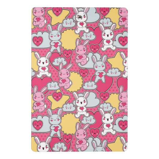 Kawaii Child Pattern met Cute Doodles 2 Mini Klembord (Achterkant)