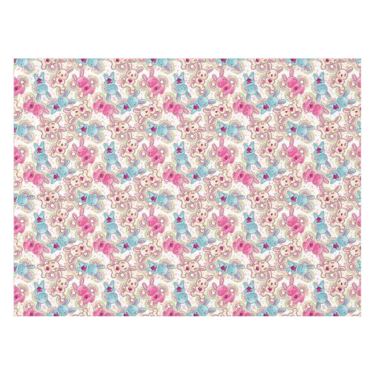 Kawaii Child Pattern met Cute Doodles 2 Tafelkleed (Voorkant (Horizontaal))