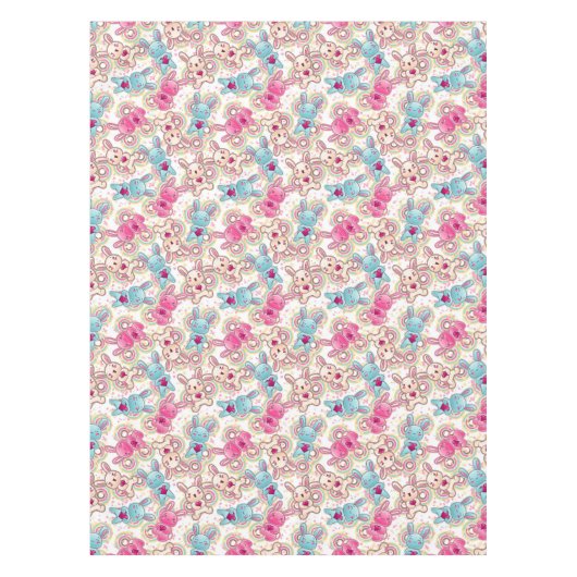 Kawaii Child Pattern met Cute Doodles 2 Tafelkleed (Voorkant)