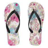 Kawaii Child Pattern met Cute Doodles 2 Teenslippers (Voetbed)