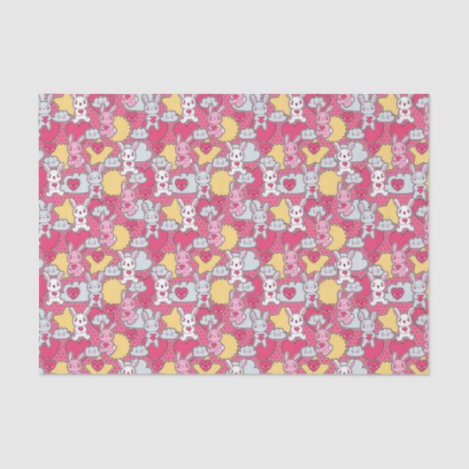 Kawaii Child Pattern met Cute Doodles 2 Tissuepapier (Voorkant)