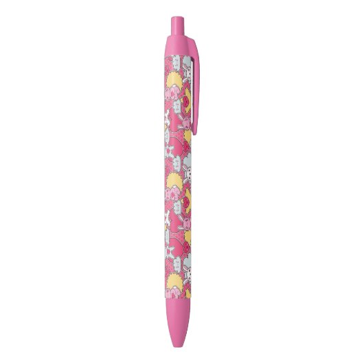 Kawaii Child Pattern met Cute Doodles 2 Zwarte Inkt Pen (Achterkant (Verticaal))