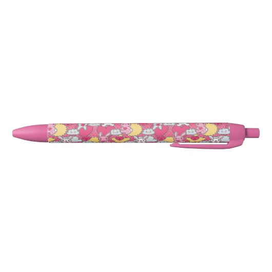 Kawaii Child Pattern met Cute Doodles 2 Zwarte Inkt Pen (Bodem)