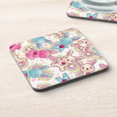 Kawaii Child Pattern met Cute Doodles Bier Onderzetter (Linkerzijde)