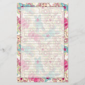 Kawaii Child Pattern met Cute Doodles Briefpapier (Voorkant)