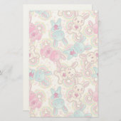 Kawaii Child Pattern met Cute Doodles Briefpapier (Voorkant / Achterkant)