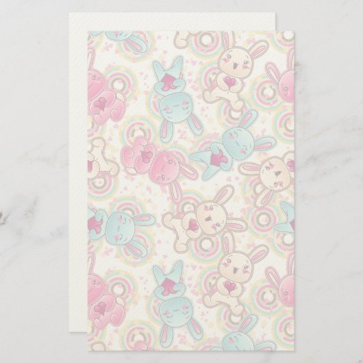 Kawaii Child Pattern met Cute Doodles Briefpapier (Voorkant / Achterkant)