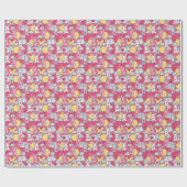 Kawaii Child Pattern met Cute Doodles Cadeaupapier (Vlak)