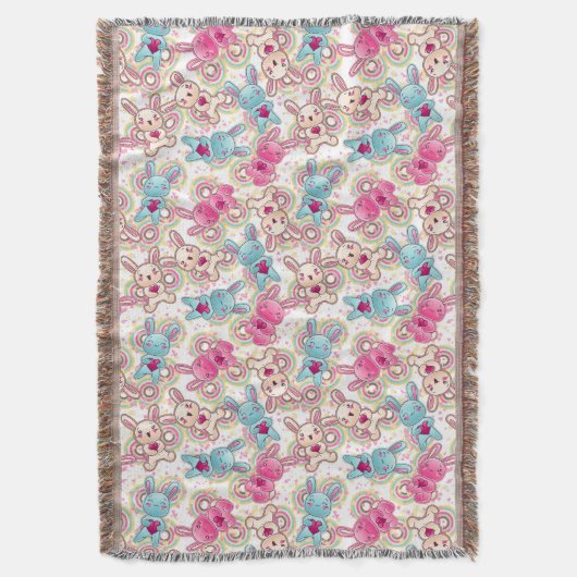 Kawaii Child Pattern met Cute Doodles Deken (Voorkant Verticaal)