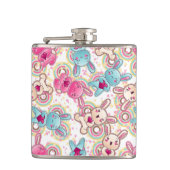 Kawaii Child Pattern met Cute Doodles Heupfles (Voorkant)