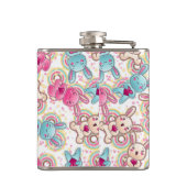 Kawaii Child Pattern met Cute Doodles Heupfles (Achterkant)