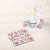 Kawaii Child Pattern met Cute Doodles Kartonnen Onderzetters (Insitu)