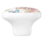 Kawaii Child Pattern met Cute Doodles Keramische Knop (Zijkant)