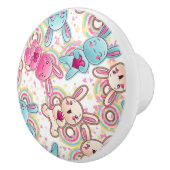 Kawaii Child Pattern met Cute Doodles Keramische Knop (Rechts)