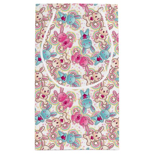 Kawaii Child Pattern met Cute Doodles Klein Cadeauzakje (Achterkant)