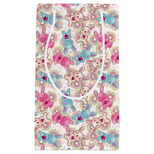 Kawaii Child Pattern met Cute Doodles Klein Cadeauzakje (Voorkant)