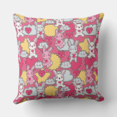 Kawaii Child Pattern met Cute Doodles Kussen (Achterkant)