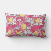 Kawaii Child Pattern met Cute Doodles Kussen (Achterkant)