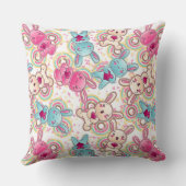 Kawaii Child Pattern met Cute Doodles Kussen (Achterkant)