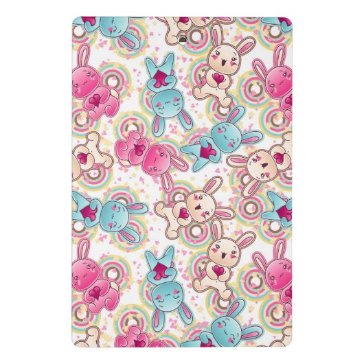 Kawaii Child Pattern met Cute Doodles Mini Klembord (Achterkant)