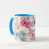 Kawaii Child Pattern met Cute Doodles Mok (Voorkant links)