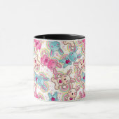 Kawaii Child Pattern met Cute Doodles Mok (Midden)