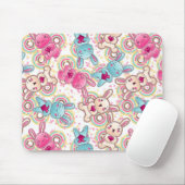 Kawaii Child Pattern met Cute Doodles Muismat (Met muis)