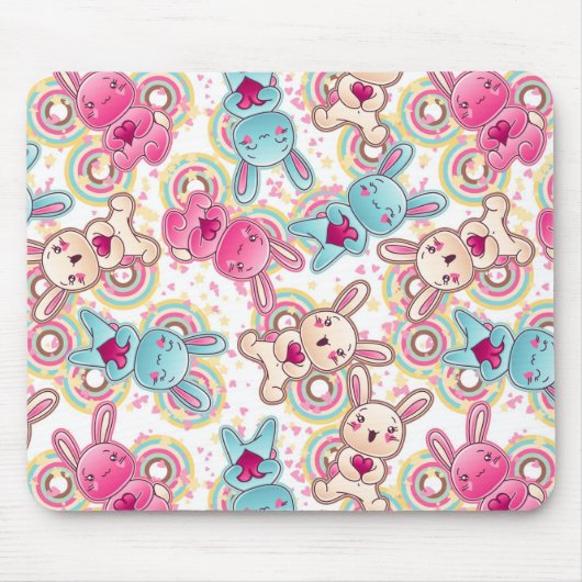 Kawaii Child Pattern met Cute Doodles Muismat (Voorkant)