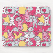 Kawaii Child Pattern met Cute Doodles Muismat (Voorkant)