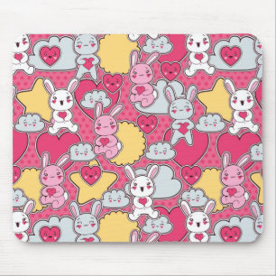Kawaii Child Pattern met Cute Doodles Muismat