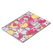 Kawaii Child Pattern met Cute Doodles Notitieboek (Linkerzijde)
