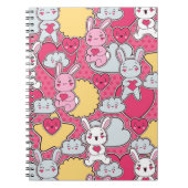 Kawaii Child Pattern met Cute Doodles Notitieboek (Voorkant)
