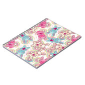 Kawaii Child Pattern met Cute Doodles Notitieboek (Linkerzijde)