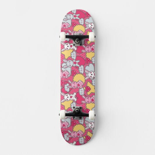 Kawaii Child Pattern met Cute Doodles Persoonlijk Skateboard (Voorkant)