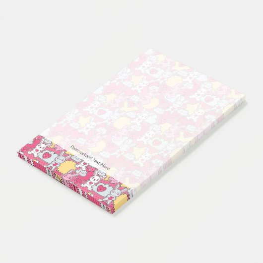 Kawaii Child Pattern met Cute Doodles Post-it® Notes (Schuin)