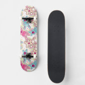 Kawaii Child Pattern met Cute Doodles Skateboard (Voorkant)