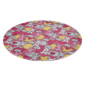 Kawaii Child Pattern met Cute Doodles Snijplank (Hoek)