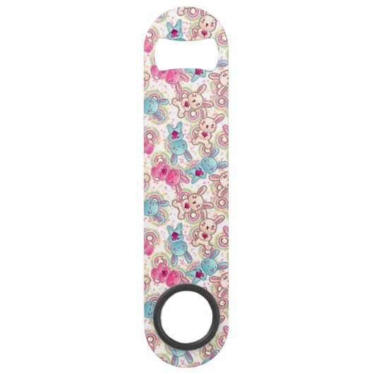 Kawaii Child Pattern met Cute Doodles Speed Flessenopener (Voorkant)