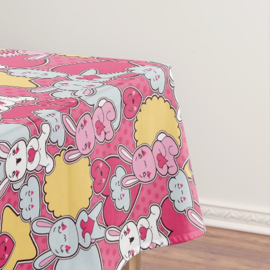 Kawaii Child Pattern met Cute Doodles Tafelkleed (Voorbeeld)