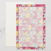 Kawaii Child Pattern with Cute Doodles Briefpapier (Voorkant / Achterkant)