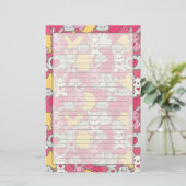 Kawaii Child Pattern with Cute Doodles Briefpapier (Staand voorkant)