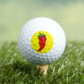 Kawaii Chili Pepper Diva Aangepast Golfballen (Insitu Shirt)